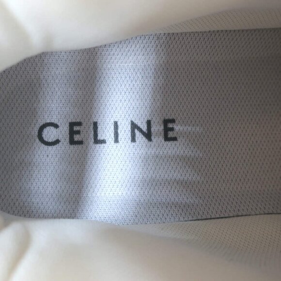 Celine CT-02 Scratch Sneakers Star Print Metallic Silver Leather Size 37 - Picture 13 of 15